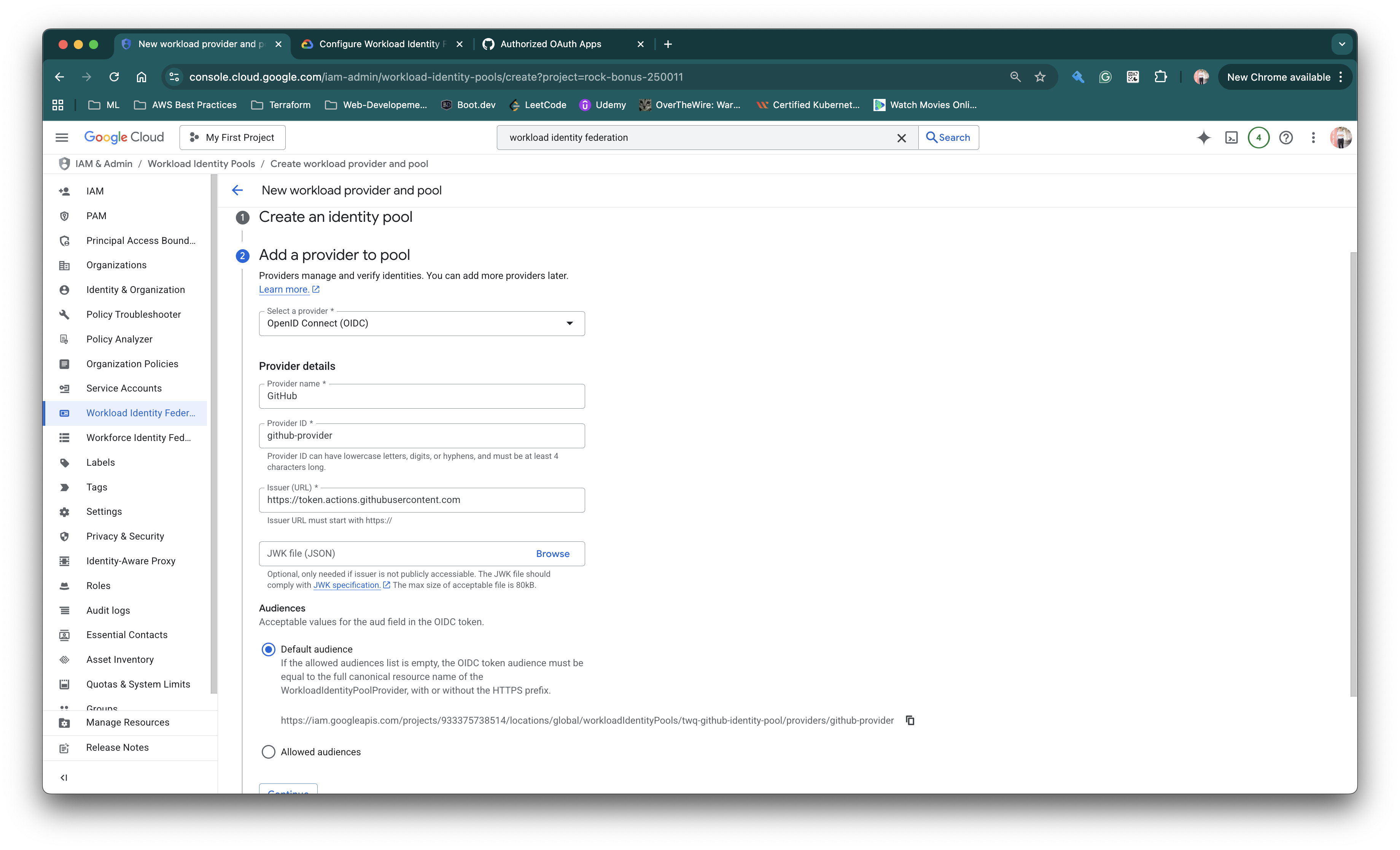 add-provider-to-workload-identity-pool