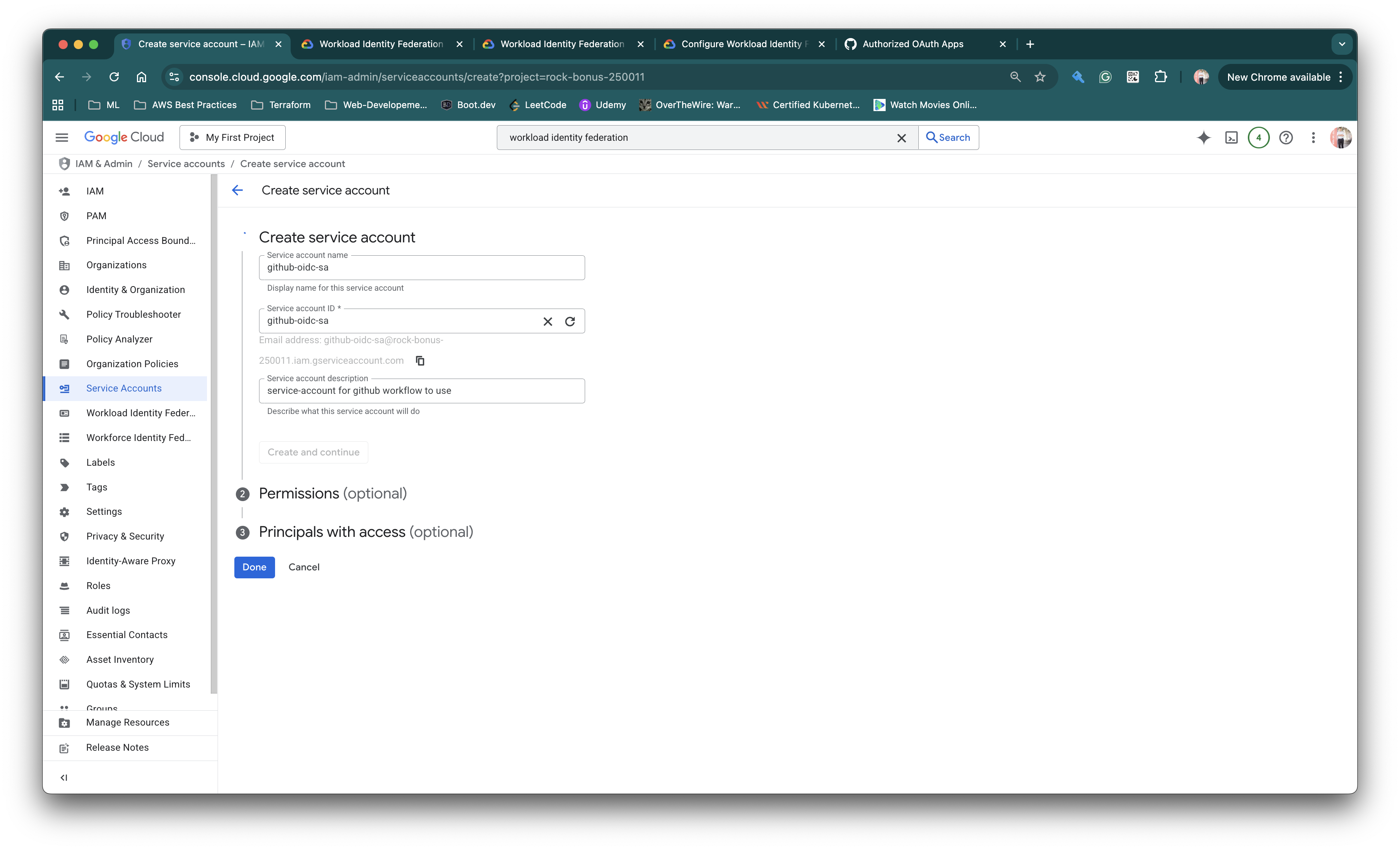 create-service-account
